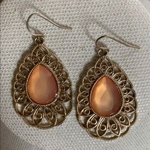 Gem Pendent Drop Earrings